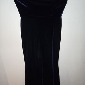 Windsor Black Velvet Strapless Gown